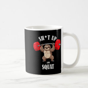 Grappige Luiaard Fitness Squat Workout Gewichtheff Koffiemok