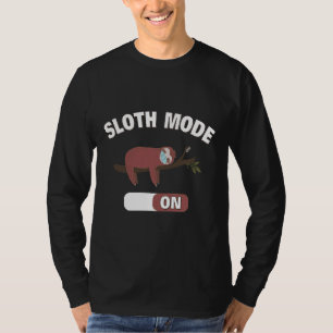 Grappige luiaard gezichtsmasker quarantaine modus t-shirt