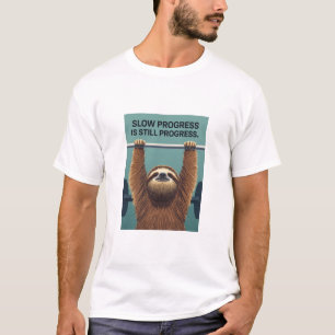 Grappige Luiaard Gym Motivatie Poster - Trage Voor T-shirt