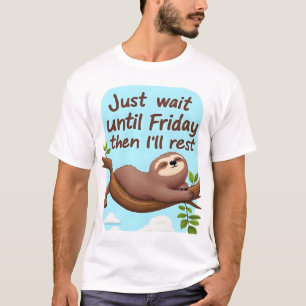 Grappige luiaard in een boom � Maak het gewoon tot T-shirt