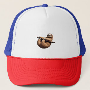 Grappige luiaard in een boom � Maak het gewoon tot Trucker Pet