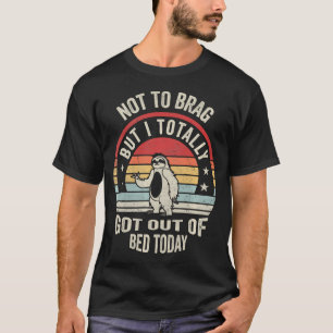 Grappige Luiaard Is Vandaag Uit Bed Gekomen Retro T-shirt