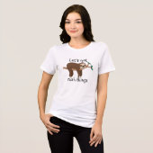 Grappige luiaard Joke Let's Not Rush, Mannen Tri-Blend Shirt (Voorkant volledig)