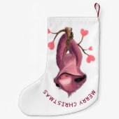 Grappige luiaard kerstkous kleine kerstsok (Achterkant)