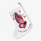 Grappige luiaard kerstkous kleine kerstsok (Achterkant (Hangend))