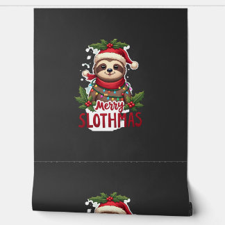 Grappige Luiaard Kerstverlichting Gelukkig Luiaard Behang