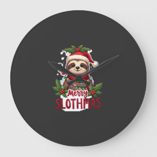 Grappige Luiaard Kerstverlichting Gelukkig Luiaard Grote Klok