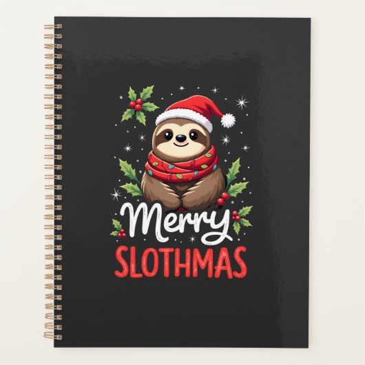 Grappige Luiaard Kerstverlichting Gelukkig Luiaard Planner (Voorkant)