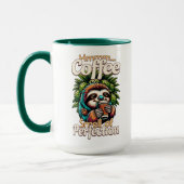 Grappige Luiaard Koffiedrinker Mok (Links)