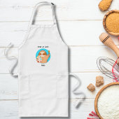 Grappige luiaard kunstenaar aan het werk lang schort