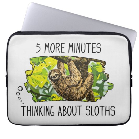 Grappige luiaard laptophoes laptop sleeve (Voorkant)