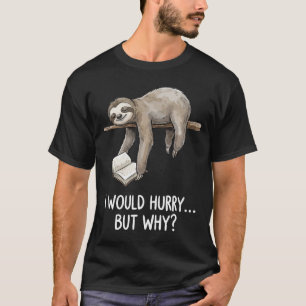 Grappige Luiaard Leest Boek Liefhebber Dier Langza T-shirt