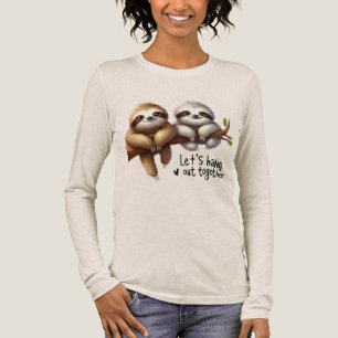 Grappige luiaard liefhebbers woord kunst Tri-Blend shirt