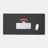 Grappige luiaard maak me wakker als het Kerstmis i Bureaumat (Keyboard & Muis)