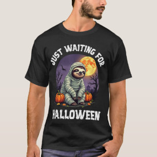 Grappige Luiaard Mama Wacht Op Halloween T-shirt