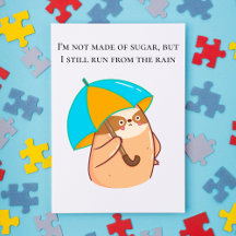 Grappige luiaard met paraplu