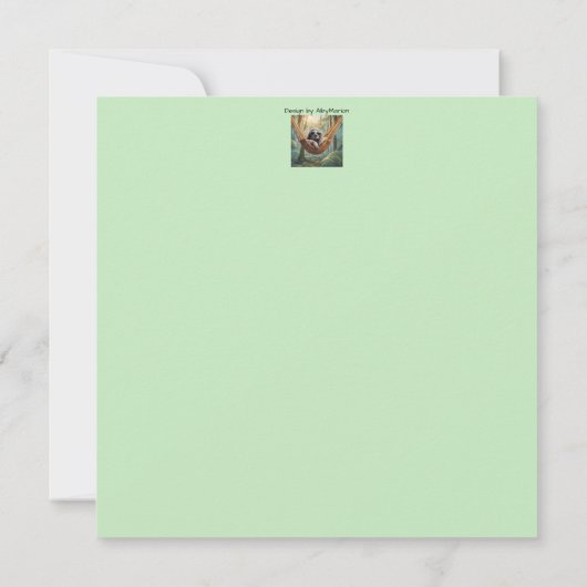 Grappige luiaard met zonnebril in een hangmat (Achterkant)