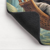 Grappige luiaard met zonnebril in een hangmat muismat (Hoek)