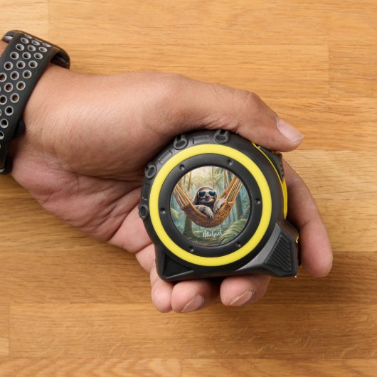 Grappige luiaard met zonnebril in een hangmat rolmaat (Huis)