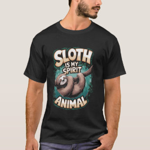 Grappige Luiaard Mijn Spirituele Dier Lui Ontwerp T-shirt
