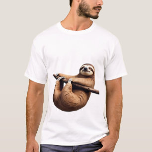 Grappige luiaard op een boom � Maak het gewoon tot T-shirt