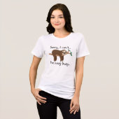 Grappige Luiaard Puns T-shirt, Punny Leuke Dieren Tri-Blend Shirt (Voorkant volledig)