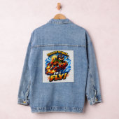 Grappige Luiaard Raket Meme, Te Lui om te Lopen du Denim Jacket (Hangar)