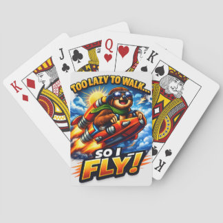 Grappige Luiaard Raket Meme, Te Lui Om Te Lopen Du Pokerkaarten