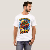 Grappige Luiaard Raket Meme, Te Lui Om Te Lopen Du T-shirt (Voorkant volledig)