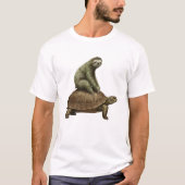 Grappige Luiaard Rijdende Schildpad - Slow Dierenv T-shirt (Voorkant)
