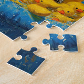 Grappige luiaard rubber eend zwembad legpuzzel (Zijkant)