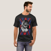Grappige luiaard Save The Queen T-shirt Sloth USA  (Voorkant volledig)