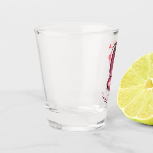 Grappige Luiaard Shot Glas - aangepaste tekst (Links)