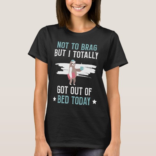 Grappige luiaard slaperige pyjama t-shirt (Voorkant)