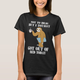 Grappige luiaard slaperige pyjama uit bed t-shirt