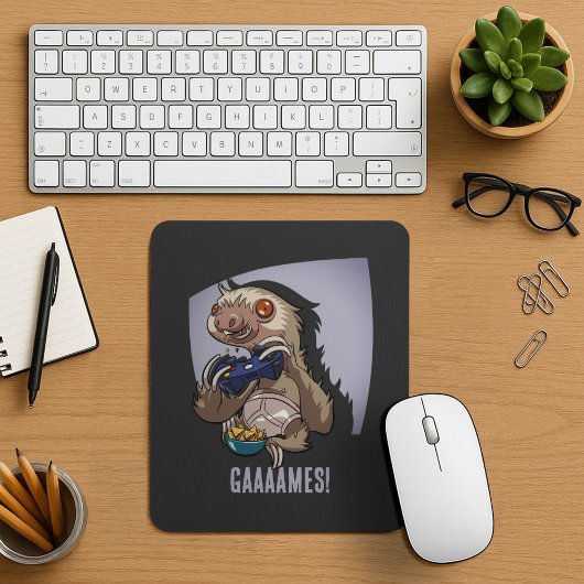 Grappige Luiaard spelletjes! Computer Gamer Videog Muismat