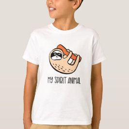 Grappige luiaard spirit kinderen T-shirt