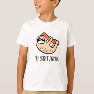 Grappige luiaard spirit kinderen T-shirt