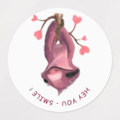 Grappige Luiaard Stickers Glimlachen - Aangepaste (Design 2)