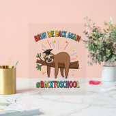Grappige luiaard terug naar school acryl bord (Huwelijk)