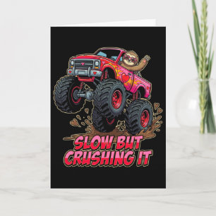 Grappige Luiaard Truck Monster Valentijnsdag Langz Kaart
