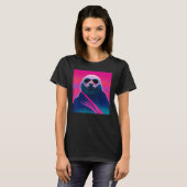 Grappige Luiaard Vaporwave 80's retro T-shirt (Voorkant volledig)