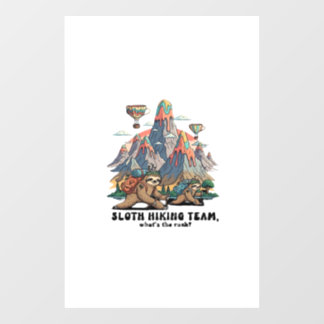 Grappige Luiaard Wandel Klassiek T-Shirt_7 Raamsticker