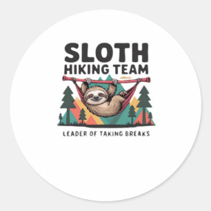 Grappige Luiaard Wandelen - Dit grappige luiaard w Ronde Sticker