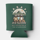 Grappige luiaard Wandelen Familie Reünie Camping T Blikjeskoeler (Achterkant)