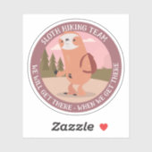 Grappige luiaard wandelen team wandelaar zinnen ui sticker (Vel)