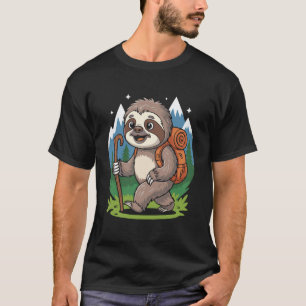 Grappige Luiaard Wandelende Outdoor Liefhebber Rug T-shirt
