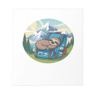 Grappige Luiaard Wandelende Oversized T-Shirt Notitieblok