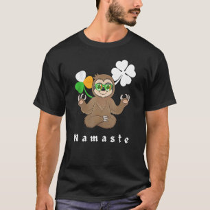 Grappige Luiaard Yoga Namaste Luiaard St. Patrick' T-shirt