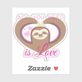 Grappige luiaards girly samurai zombie luiaard mac sticker (Vel)